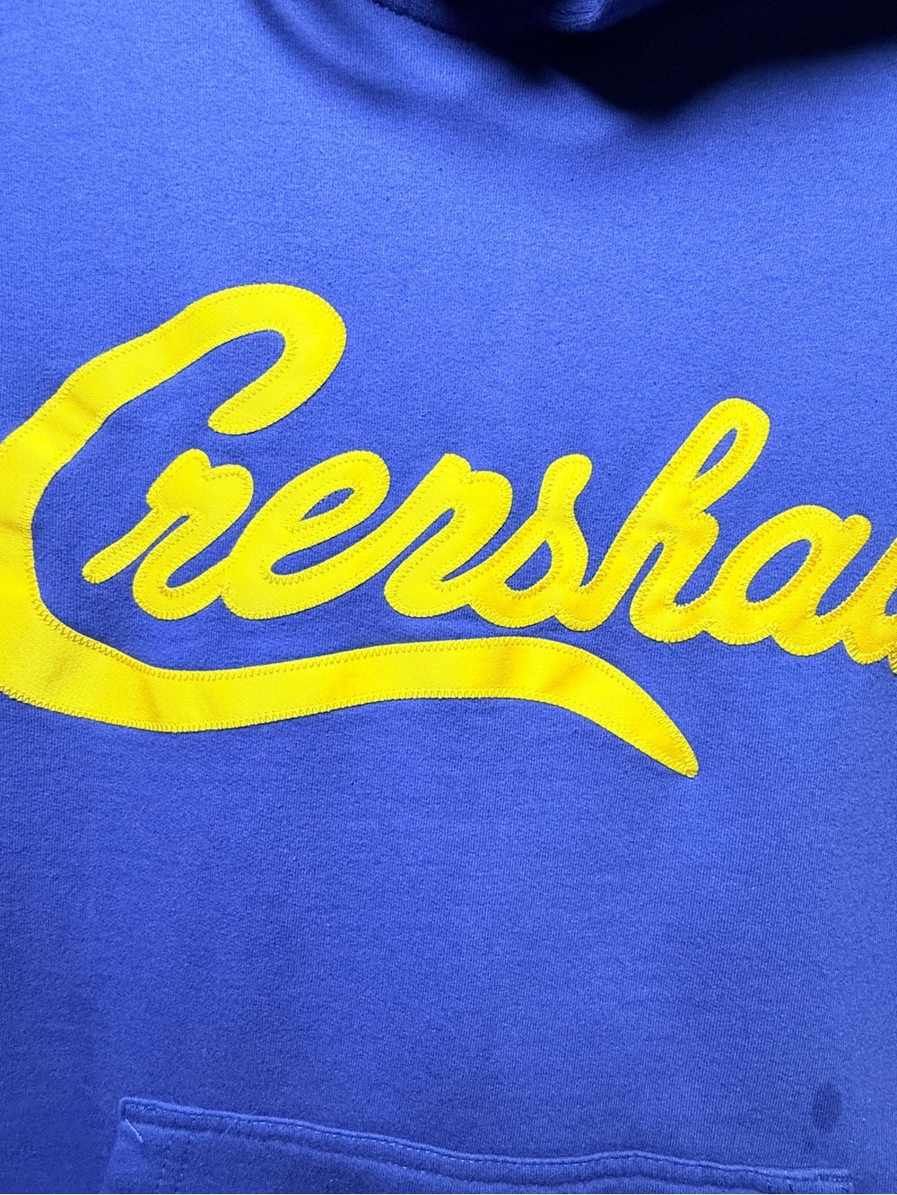 The Marathon -“Crenshaw”Men's Hoodie with Yellow Script/ Nipsey Hussle size l